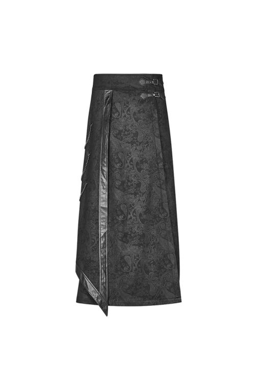  Gothic Floral Long Overskirt Punk Rave WQ-437BQM/BK  2