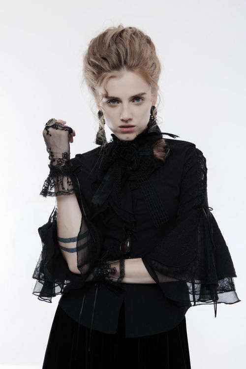  Gothic lace gloves Punk Rave WS-247SSF/BK  7
