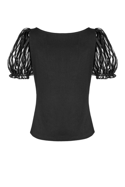  Steampunk Brooch Short Sleeve T-shirt Punk Rave WT-489TDF/BK  4