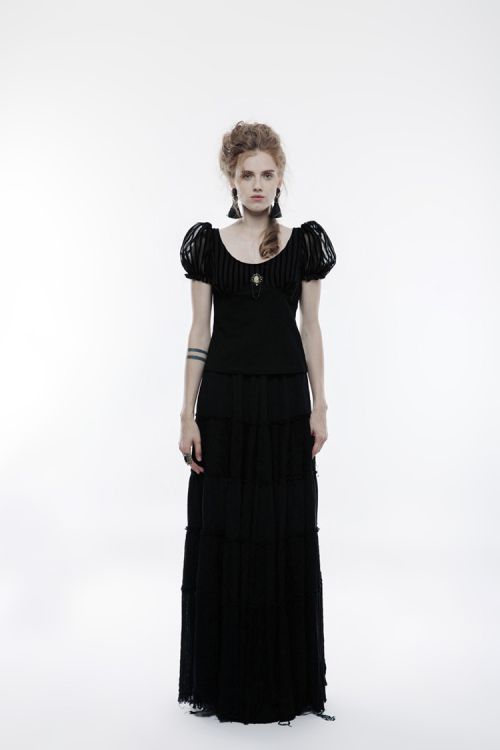  Steampunk Brooch Short Sleeve T-shirt Punk Rave WT-489TDF/BK  5