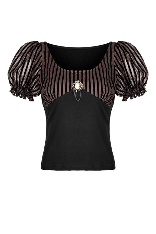  Steampunk Brooch Short Sleeve T-shirt Punk Rave WT-489TDF/CO  2