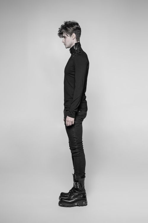  Uniform Long-sleeved T-shirt Punk Rave WT-525TCM/BK  5