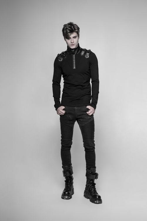  Uniform Long-sleeved T-shirt Punk Rave WT-525TCM/BK  7