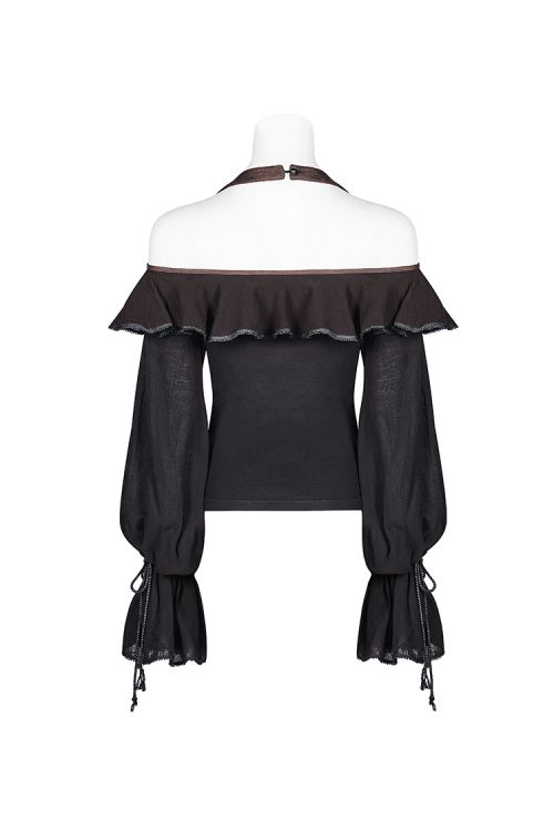  Steampunk Long Sleeve T-shirt Punk Rave WT-546TCF/BK  4