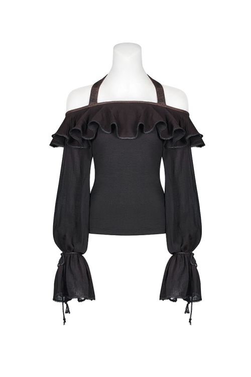  Steampunk Long Sleeve T-shirt Punk Rave WT-546TCF/BK  2