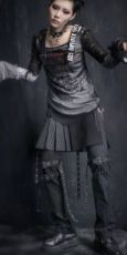 Брюки TROUSERS Punk Rave K-129/BK-BL - маленькая картинка
