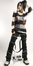 Свитер SWEATER Punk Rave M-001/BK-WH - маленькая картинка
