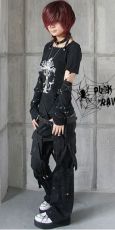 Лонгслив T-SHIRT Punk Rave T-162/BK-WH - маленькая картинка
