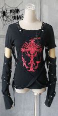 Лонгслив T-162/BK-RD Punk Rave T-162/BK-RD - маленькая картинка