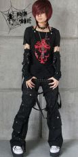 Лонгслив T-162/BK-RD Punk Rave T-162/BK-RD - маленькая картинка