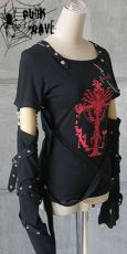 Лонгслив T-162/BK-RD Punk Rave T-162/BK-RD - маленькая картинка