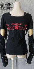 Лонгслив T-162/BK-RD Punk Rave T-162/BK-RD - маленькая картинка