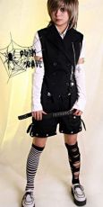 Брюки-шорты K-092 Punk Rave K-092/BK - маленькая картинка