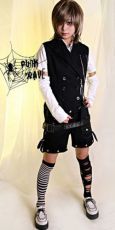Брюки-шорты K-092 Punk Rave K-092/BK - маленькая картинка