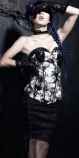 Корсет CORSET Punk Rave Y-387/BK-WH / Аниме / Косплей / Лолита / - маленькая картинка