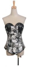 Корсет CORSET Punk Rave Y-387/BK-WH / Аниме / Косплей / Лолита / - маленькая картинка