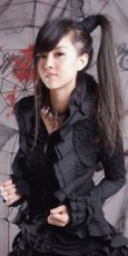 Рубашка BLOUSE Punk Rave Y-239/BK - маленькая картинка
