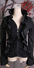 Рубашка BLOUSE Punk Rave Y-239/BK - маленькая картинка