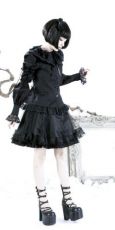 Рубашка BLOUSE Punk Rave Y-248/BK - маленькая картинка