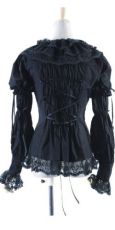 Рубашка BLOUSE Punk Rave Y-248/BK - маленькая картинка