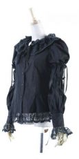 Рубашка BLOUSE Punk Rave Y-248/BK - маленькая картинка