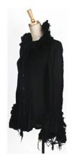 Рубашка c жабо BLOUSE Punk Rave Y-392/BK - маленькая картинка