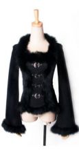 Кофта с мехом JACKET Punk Rave Y-406/BK - маленькая картинка