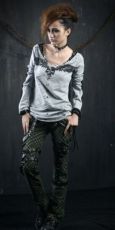 Брюки TROUSERS Punk Rave K-124/GR - маленькая картинка