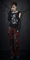 Брюки TROUSERS Punk Rave K-124/RD - маленькая картинка