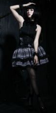 Юбка + накидка SKIRT Punk Rave LQ-054/BK - маленькая картинка