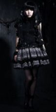 Юбка + накидка SKIRT Punk Rave LQ-054/BK - маленькая картинка