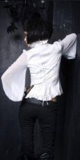 Блузка c жабо BLOUSE Punk Rave LY-004/WH - маленькая картинка