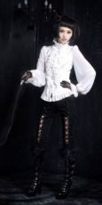 Блузка c жабо BLOUSE Punk Rave LY-004/WH - маленькая картинка