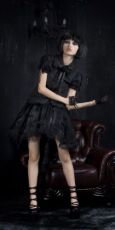 Блузка c жабо BLOUSE Punk Rave LY-006/BK - маленькая картинка