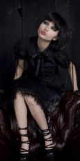Блузка c жабо BLOUSE Punk Rave LY-006/BK - маленькая картинка