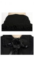 Блузка c жабо BLOUSE Punk Rave LY-006/BK - маленькая картинка