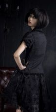 Блузка c жабо BLOUSE Punk Rave LY-006/BK - маленькая картинка