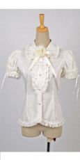 Блузка c жабо BLOUSE Punk Rave LY-006/WH - маленькая картинка