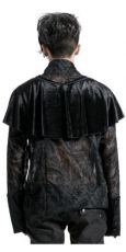 Рубашка c жабо BLOUSE Punk Rave Y-414/BK - маленькая картинка