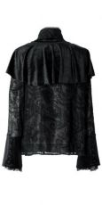Рубашка c жабо BLOUSE Punk Rave Y-414/BK - маленькая картинка