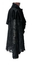 Рубашка c жабо BLOUSE Punk Rave Y-414/BK - маленькая картинка