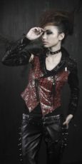Жакет JACKET Punk Rave Y-369/BK-RD - маленькая картинка
