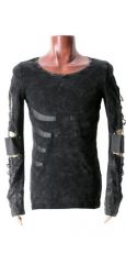 ЛОНГСЛИВ T-SHIRT Punk Rave T-303/BK - маленькая картинка