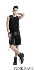 Брюки - шорты TROUSERS Punk Rave K-151/BK - маленькая картинка