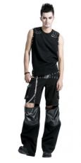 Брюки - шорты TROUSERS Punk Rave K-151/BK - маленькая картинка