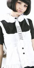 Блузка BLOUSE Punk Rave Y-163/BK-WH - маленькая картинка
