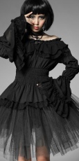 Блузка BLOUSE Punk Rave LY-041/BK - маленькая картинка