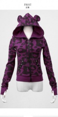 Балахон c ушками Hooded Jacket Punk Rave PY-022/VI - маленькая картинка