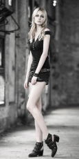 Блузка TOP Punk Rave T-345/BK - маленькая картинка
