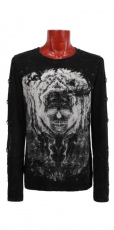 Лонгслив Longsleeve Punk Rave T-359/BK-WH - маленькая картинка